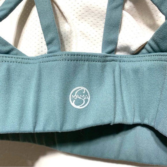 Sexy Mama Maternity Strap Back Ultra-Support Sports Bra Blue & White sz 34-36 - Picture 6 of 10